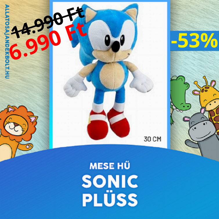 Állatos Ajándékbolt - Plüssállat, rajzfilmfigura, Sonic, kutya, cica