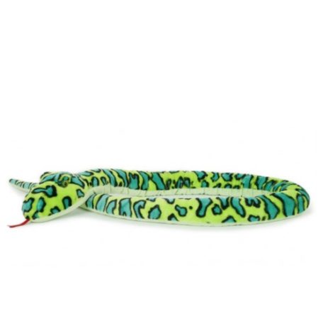 Óriás plüss zöld kígyó
