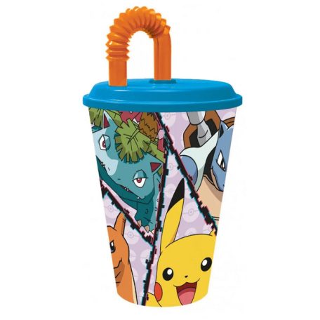 Pokémon Pikachu szívószálas pohár