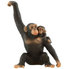 11 cm-es Csimpánz a kölykével játékfigura - Bullyland