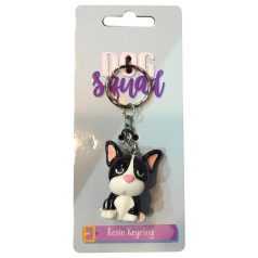 3 dimenziós Francia bulldog kulcstartó