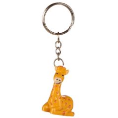 3 dimenziós zsiráf kulcstartó